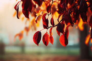 Colorful autumn background, beautiful fall nature wallpaper, red, yellow and orange leaves
