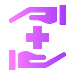 Obraz premium care gradient icon