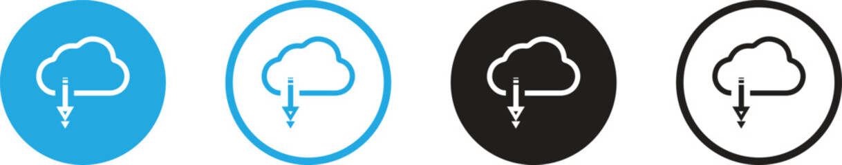 Cloud Technology Rounded Line Icon