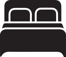 Beautiful soft bed on a white background