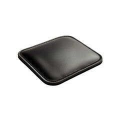Premium Black Leather Square Pad - Elegant Desk Accessory