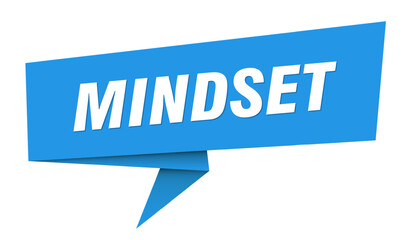 mindset banner. mindset speech bubble, label, sticker, sign template