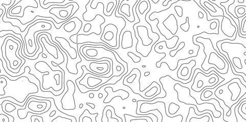 Abstract topographic contours map background. Topography black wave lines vector background. Topographic map Patterns, Topographic map and place for texture. Wavy curve lines banner design.	
