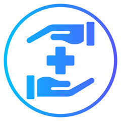 Fototapeta premium care gradient icon
