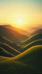 sunset in the mountains