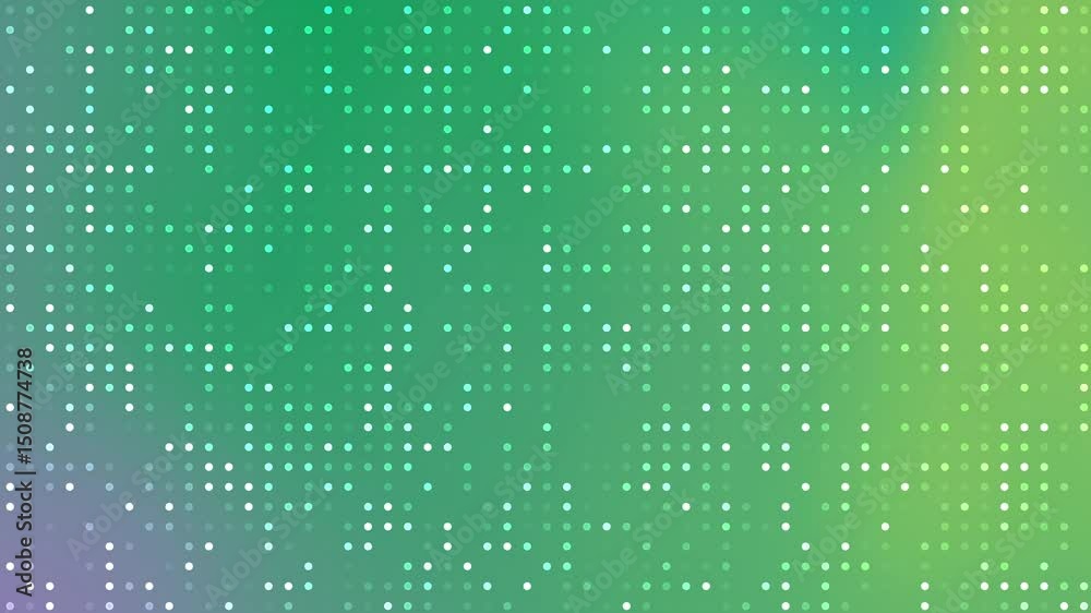 Poster vivid digital data visualization with dynamic color patterns and dot matrix effects