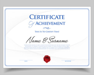 Certificate or diploma retro design template vector illustration