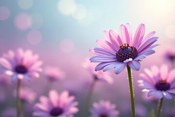 Soft lavender, daisy, sunflower curves Delicate petals, gentle sway , flower, wallpaper