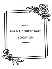 Elegant floral frame perfect for wedding invitations cards design and stationery