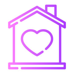 house gradient icon