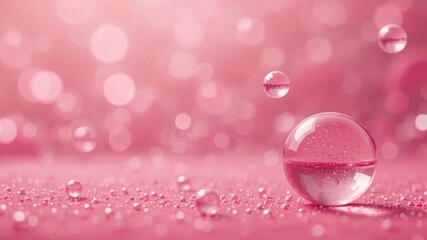 pink water drops
