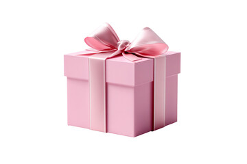 Delicate pink gift box with satin ribbon for special occasions