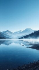 Fototapeta premium lake and mountains