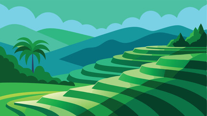 Obraz premium serene tropical beach with turquoise water and palms