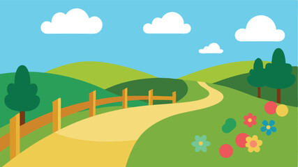 Obraz premium peaceful countryside cottages in watercolor