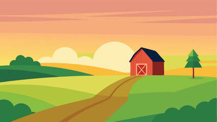 Fototapeta premium peaceful countryside road with wildflowers and fence