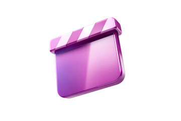 Creative video editing software icon in vibrant purple hue