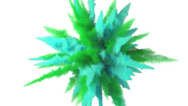 Colorful smoke explosion - 60fps