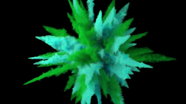 Colorful smoke explosion - 60fps