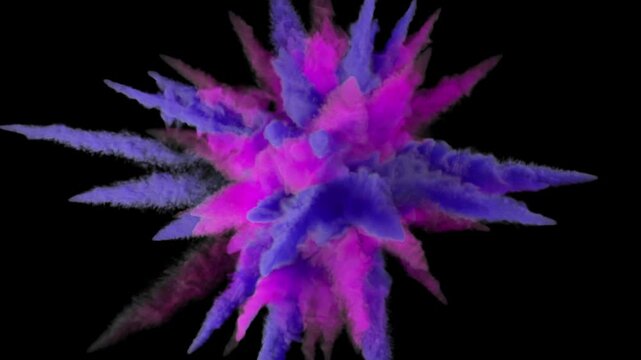 Colorful smoke explosion - 60fps