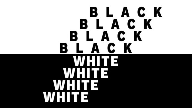 Kinetic Black And White Typography