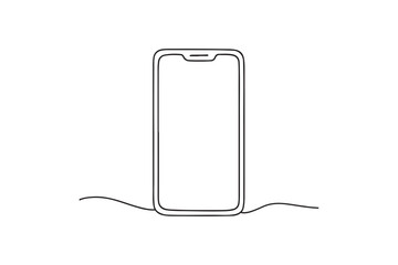 Mobile continuous one line drawing minimalism design