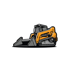 Skid Steer Loader Vector Illustration Design Isolated