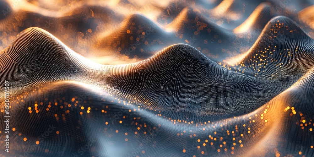 Aufkleber an abstract artwork demonstrating 3d illusions, utilizing fluid lines and detailed textures to produ