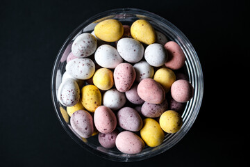  A Bowl Of Sugar Coated Chocolate Eggs Confectionery Sweets