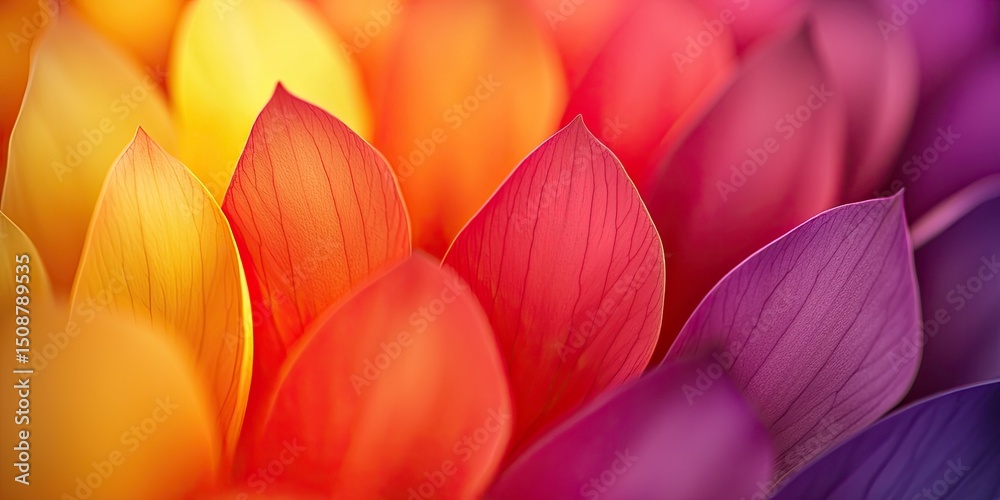 Aufkleber a gradient blend featuring multiple hues, transitioning from yellow to red to purple, with a focus o