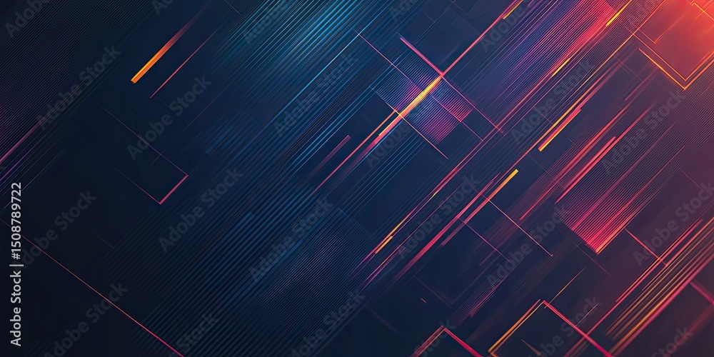 Fototapete detailed view of seamless tech patterns characterized by clean lines and a minimalist design, perfec