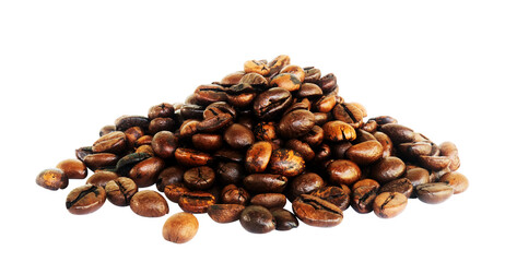coffee beans isolated on white background