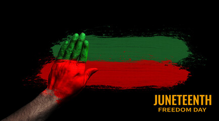 Juneteenth Freedom Day. African heritage . June 19. Celebrate Black Freedom. 3d illustration