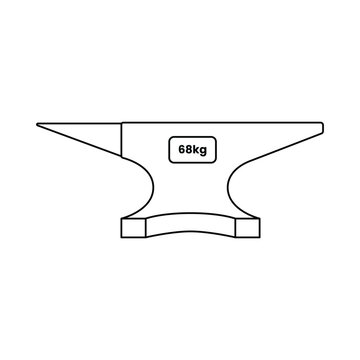 recommend clip art: Blacksmith Anvil Outline Icon Illustration on White Background