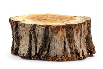 Tree plant white background deforestation.