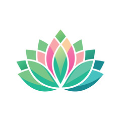 Colorful Lotus Flower Illustration