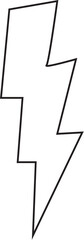 A Simple Line Drawing of a Classic Lightning Bolt Symbol