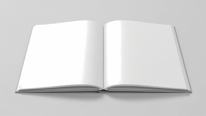 open blank white book mockup