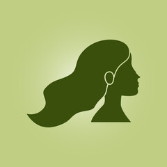 Woman head trendy artwork ravishing abstract vector illustration colorful applicable design