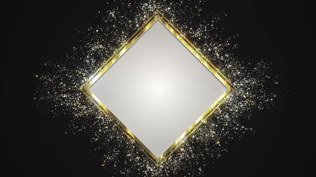 Luxury Gold Frame Square. Copy Space