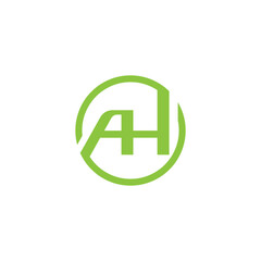 AH abstract vector logo design