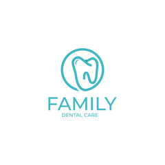 Family Dental Health Logo design Vector
