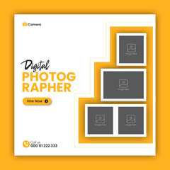 Photography social media post design template
