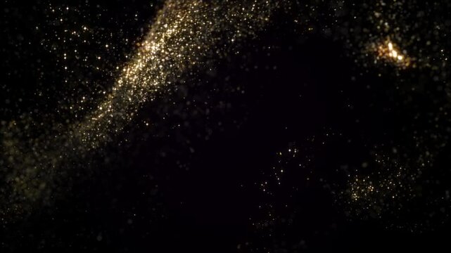 Luxury Gold Particles Titles. Copy Space (3)