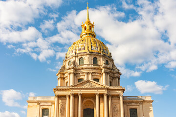 Les Invalides (National Residence of the Invalids) dome in Paris, France