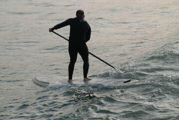 Paddleboarding at Sunset