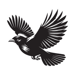 Minimal shape Mynah silhouette – Mynah illustration – Minimalist Mynah vector – Bird silhouette – Bird vector

