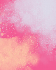 Watercolor pink color gradation abstract illustration for wallpaper background