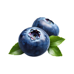 Obraz premium Ripe blueberry on transparent background
