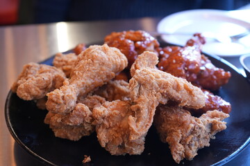 Sweet and Spicy Korean Fried Chicken, Yangnyeom Chicken - 韓国料理 鶏のから揚げ ヤンニョムチキン	